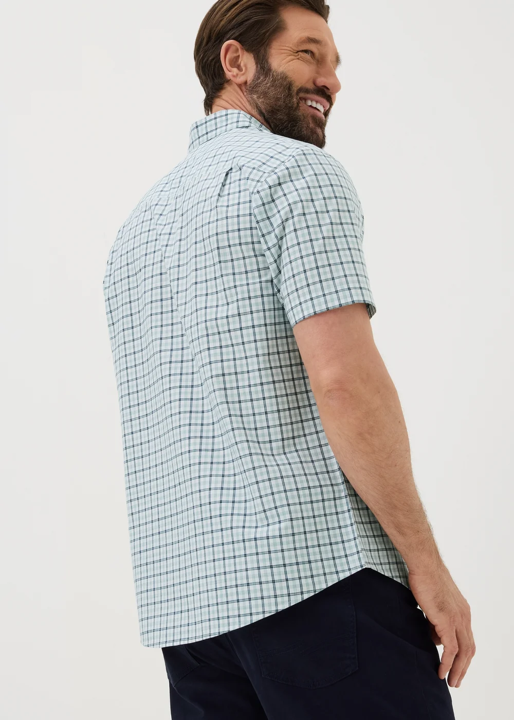 Lincoln Green Check Short Sleeve Shirt - S Image 2