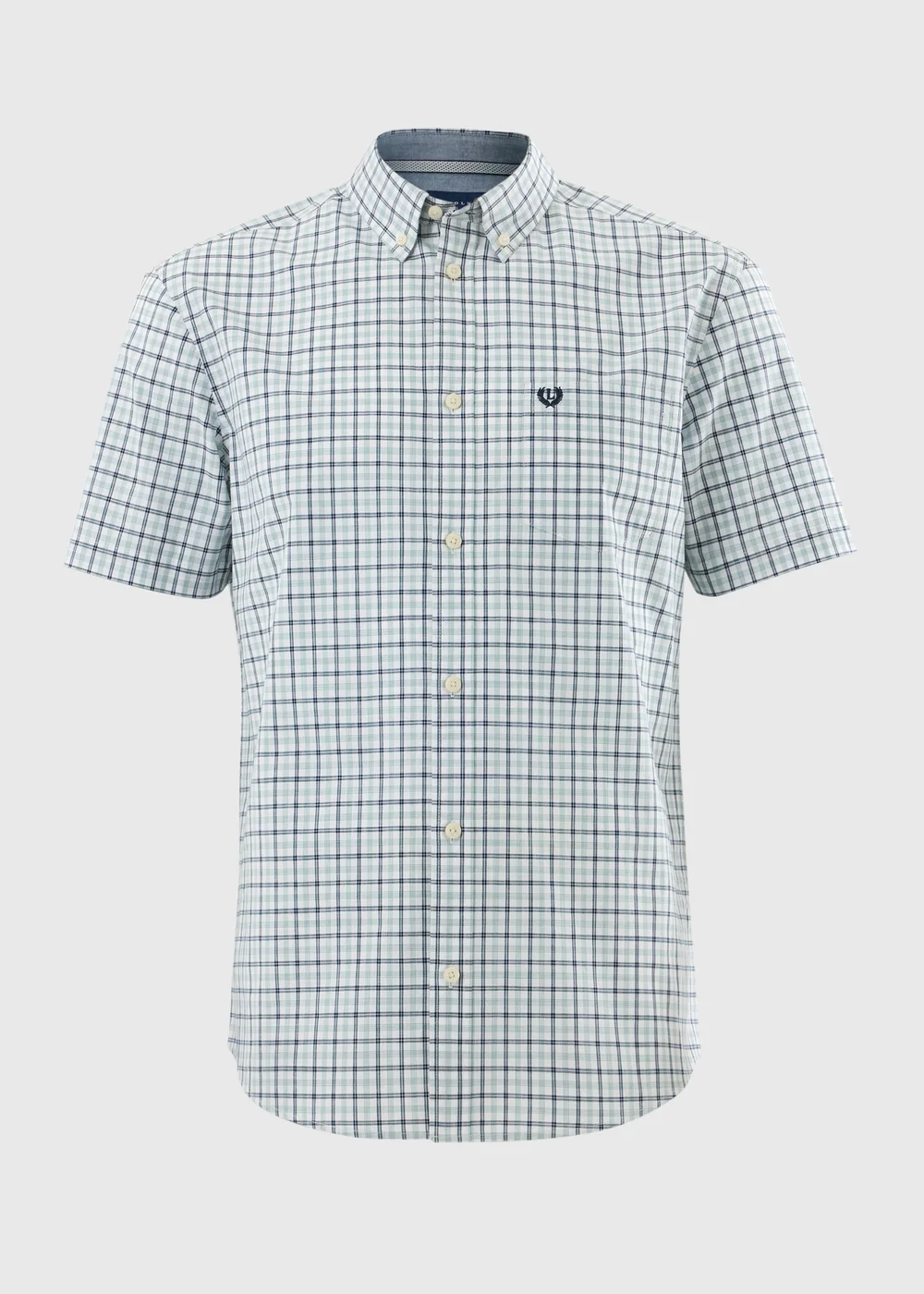 Lincoln Green Check Short Sleeve Shirt - S Image 4
