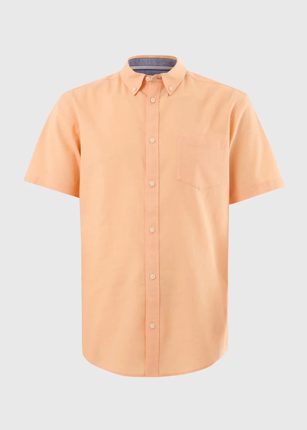 Lincoln Orange Linen Blend Shirt - L Image 1