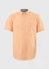 Lincoln Orange Linen Blend Shirt - L Image 1