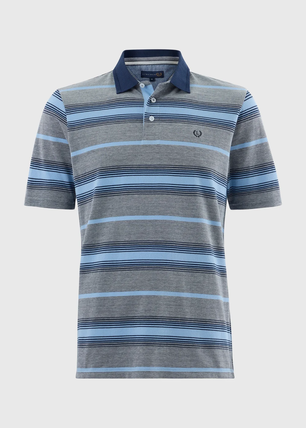 Lincoln Navy Stripe Polo Shirt - S Image 1