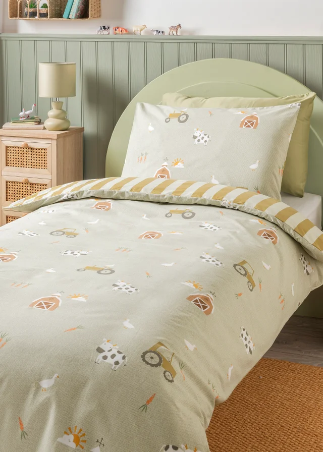Sage Farm Animal Duvet Set