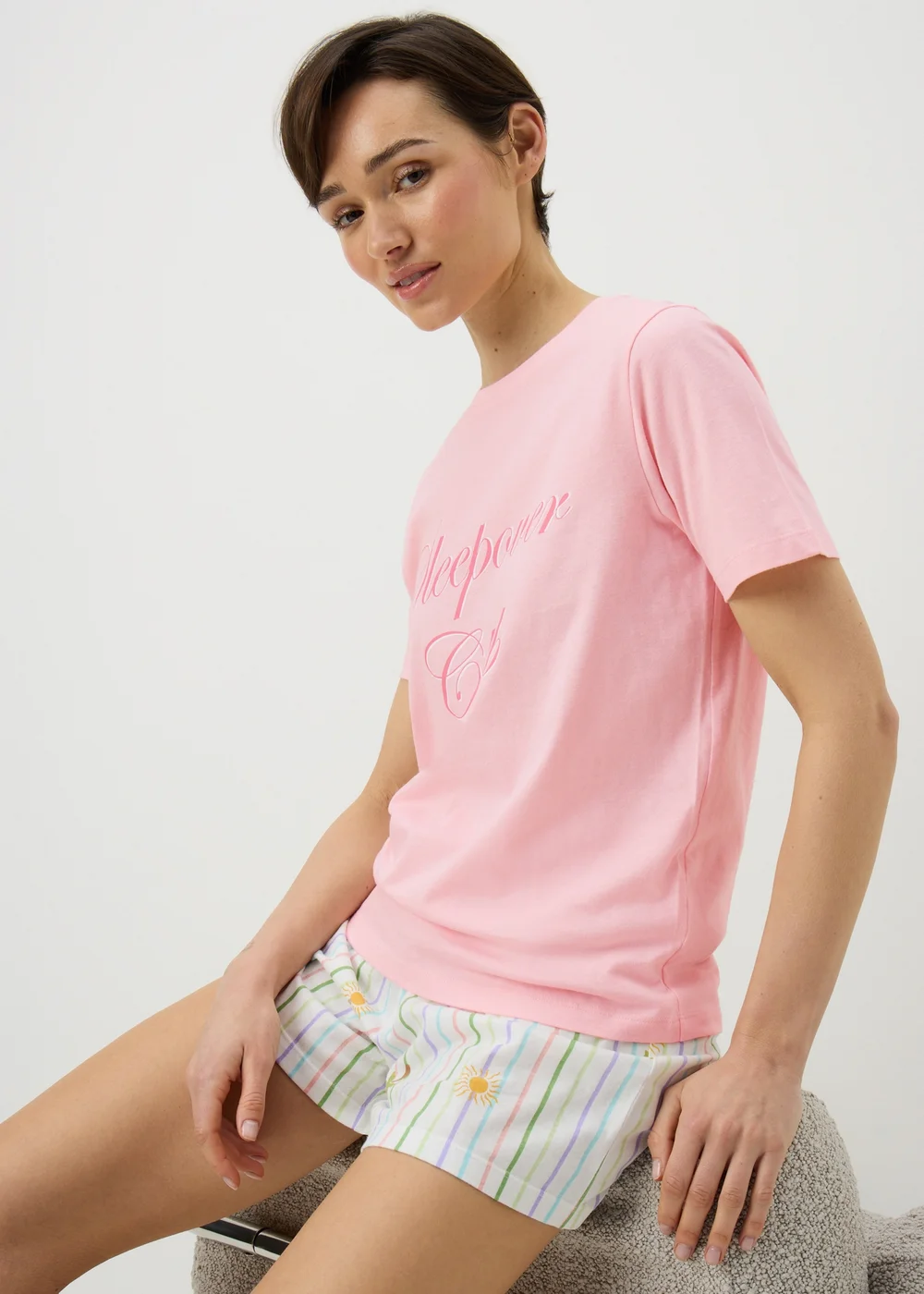 Pink Sleepover Club Short Pyjama Set - Extra small Image 1