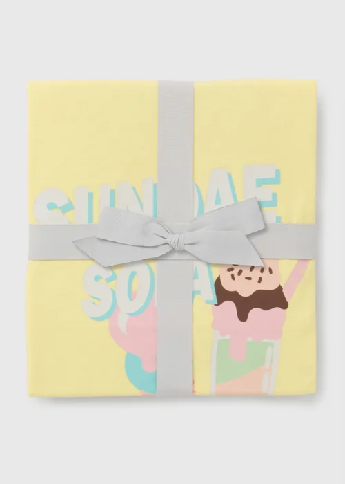 Yellow Ice Cream Short Pyjama Set - Extra small Image 3