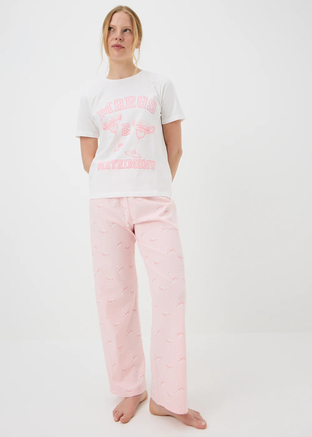White Margs & Matrimony Bridal Pyjama Set - XS Image 2