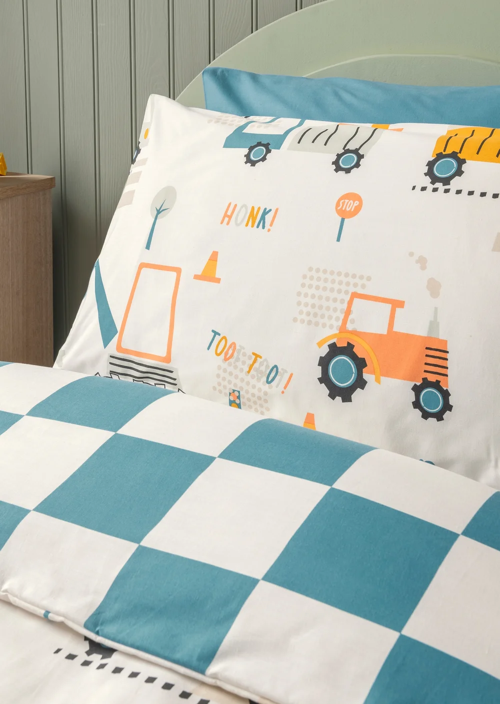 Multicolour Diggers Duvet Set - Single Image 2