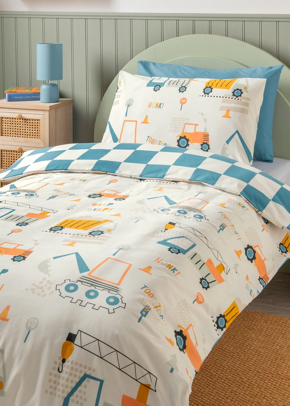 Multicolour Diggers Duvet Set - Single Image 1