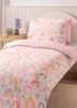 Pink Rainbow Duvet Set - Single Image 1