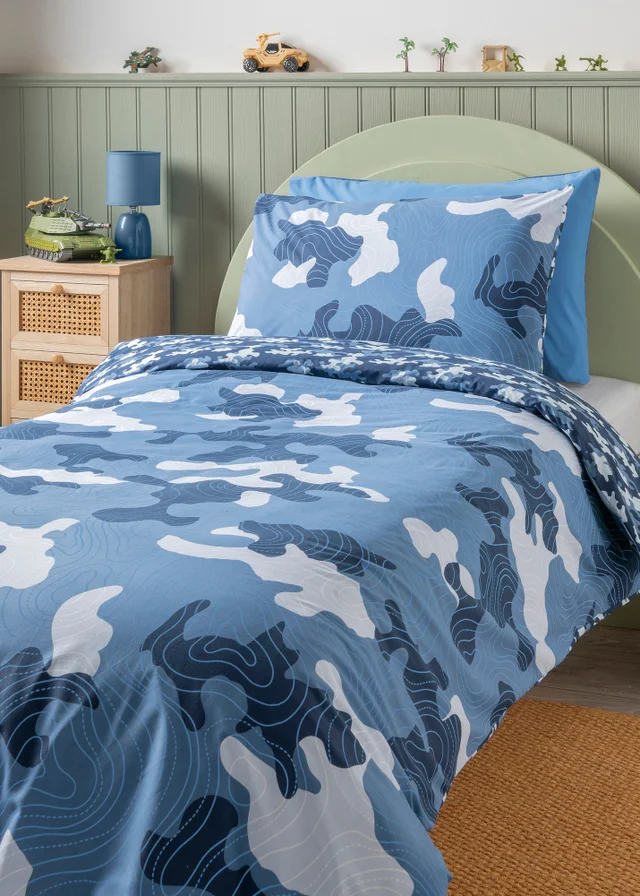 Blue Camo Duvet Set