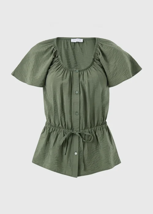 Green Angel Sleeve Tie Waist Shirt - 28 Image 4