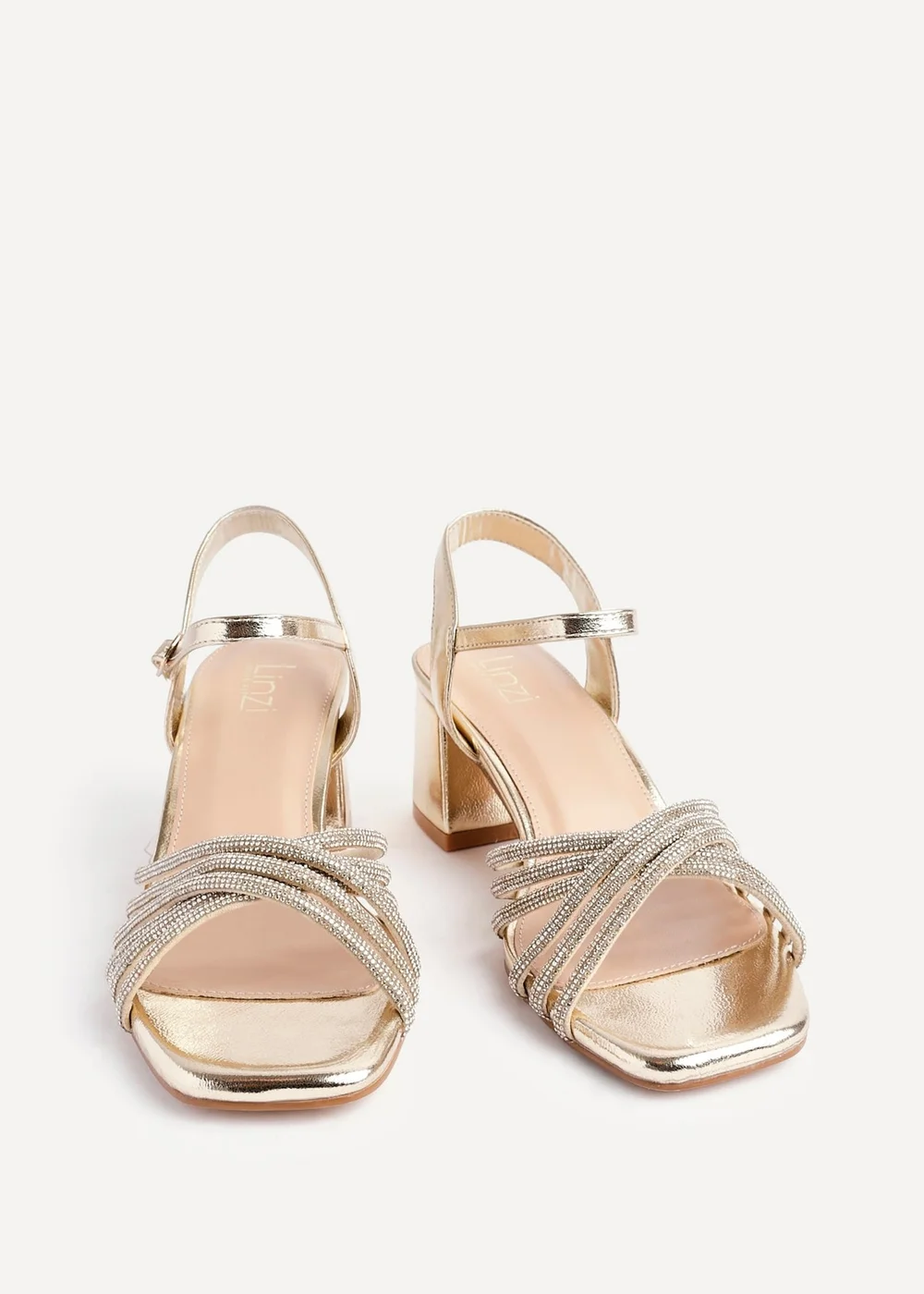 Linzi Strictly Wide Fit Gold Block Heel - 3 Image 3