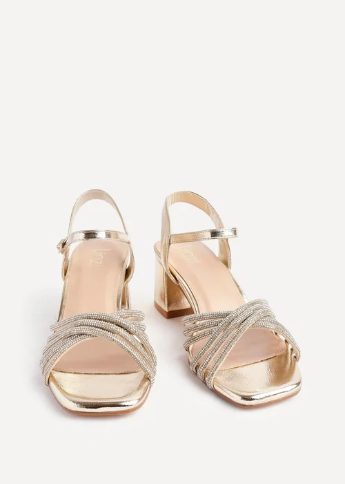 Linzi Strictly Wide Fit Gold Block Heel - 3 Image 3