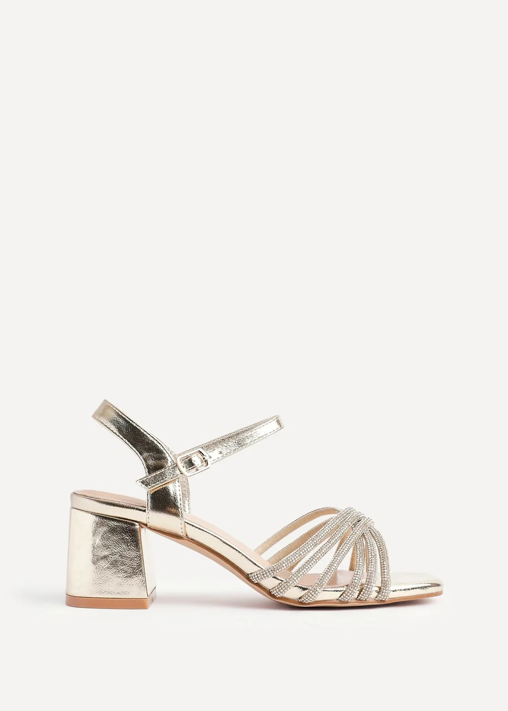 Linzi Strictly Wide Fit Gold Block Heel - 3 Image 2