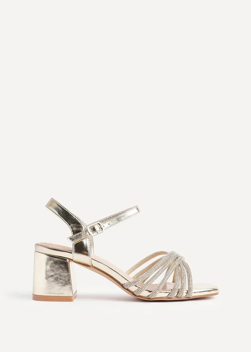 Linzi Strictly Wide Fit Gold Block Heel - 3 Image 2