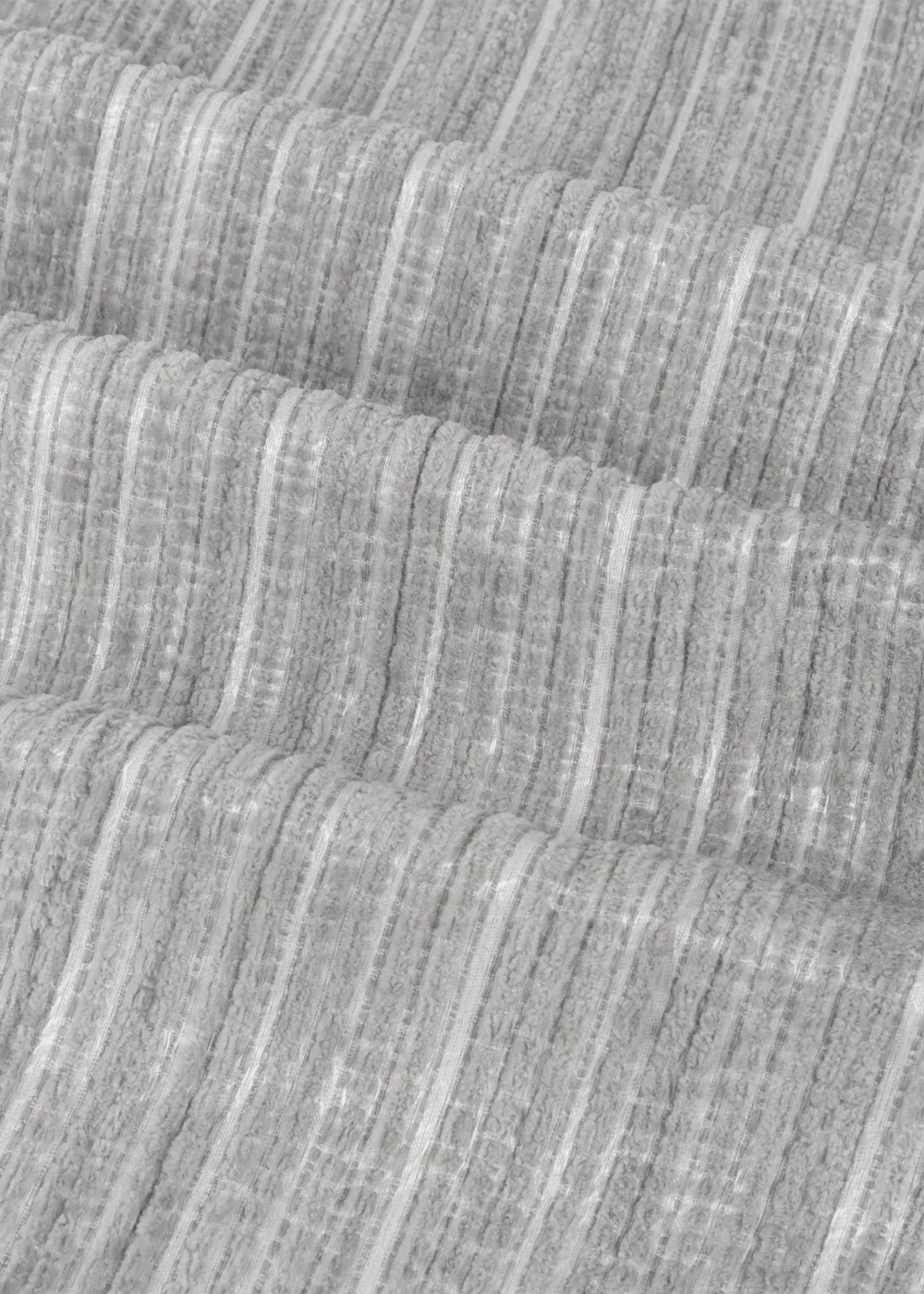 Paoletti Jupiter Chenille Jacquard Eyelet Curtain Pair Silver - 46W X 54D (117x137cm Image 6