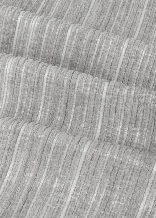 Paoletti Jupiter Chenille Jacquard Eyelet Curtain Pair Silver - 46W X 54D (117x137cm Image 6