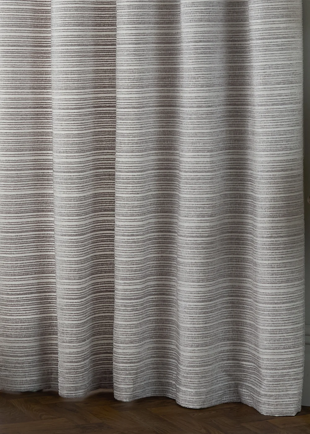 Paoletti Jupiter Chenille Jacquard Eyelet Curtain Pair Silver - 46W X 54D (117x137cm Image 4