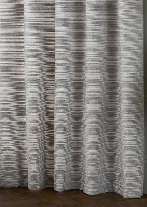 Paoletti Jupiter Chenille Jacquard Eyelet Curtain Pair Silver - 46W X 54D (117x137cm Image 4