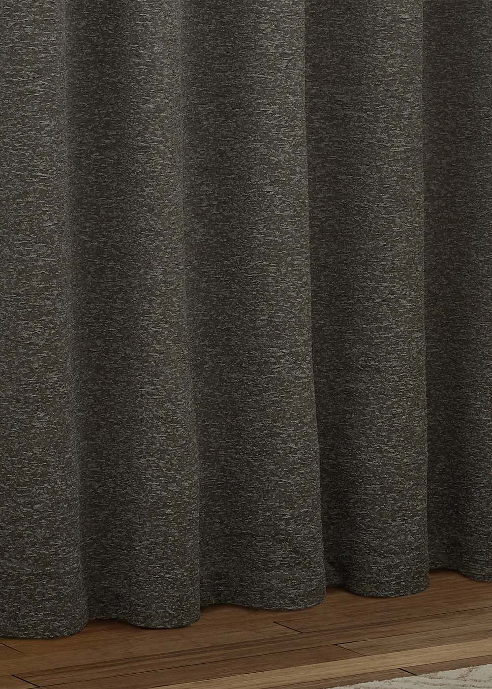 Paoletti Galaxy Chenille Room Darkening Eyelet Curtain Pair Charcoal - 46W X 54D (117x137cm Image 4