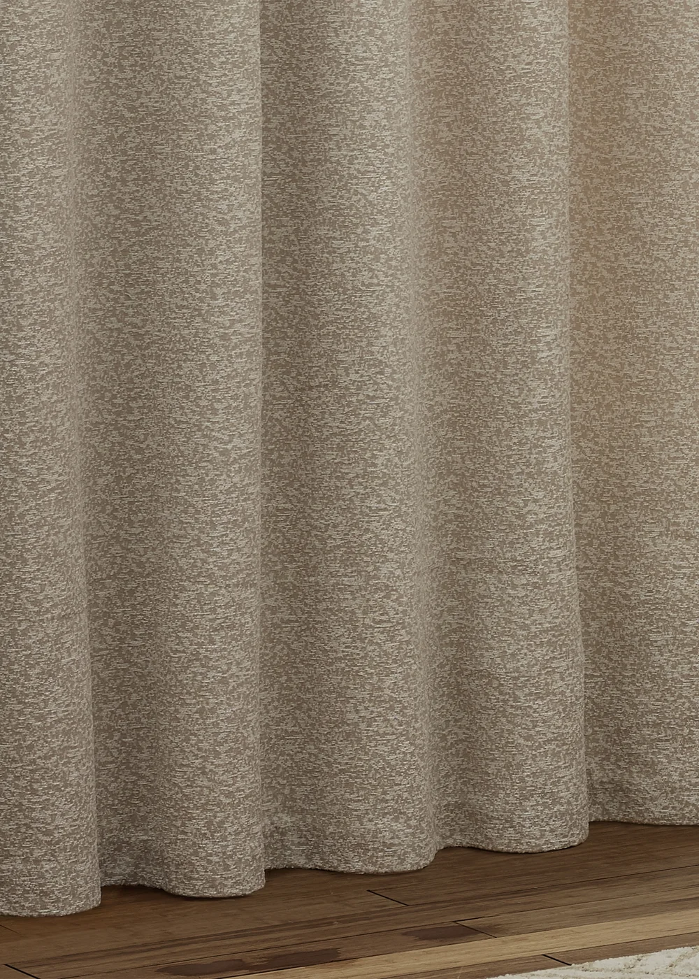 Paoletti Galaxy Chenille Room Darkening Eyelet Curtain Pair Ivory - 46W X 54D (117x137cm Image 4