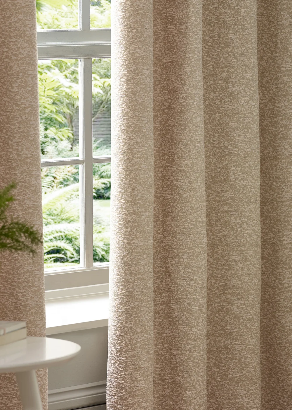 Paoletti Galaxy Chenille Room Darkening Eyelet Curtain Pair Blush - 46W X 54D (117x137cm Image 5