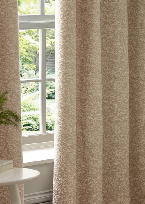 Paoletti Galaxy Chenille Room Darkening Eyelet Curtain Pair Blush - 46W X 54D (117x137cm Image 5