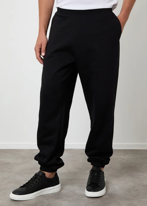 Threadbare Black Relaxed Fit Cuffed Joggers - S Image 1