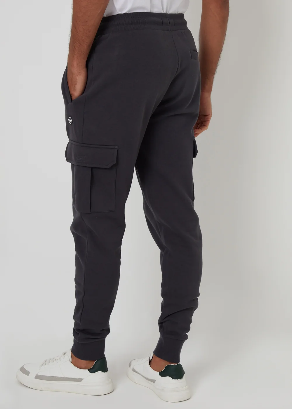 Threadbare Charcoal Cargo Style Joggers - S Image 2