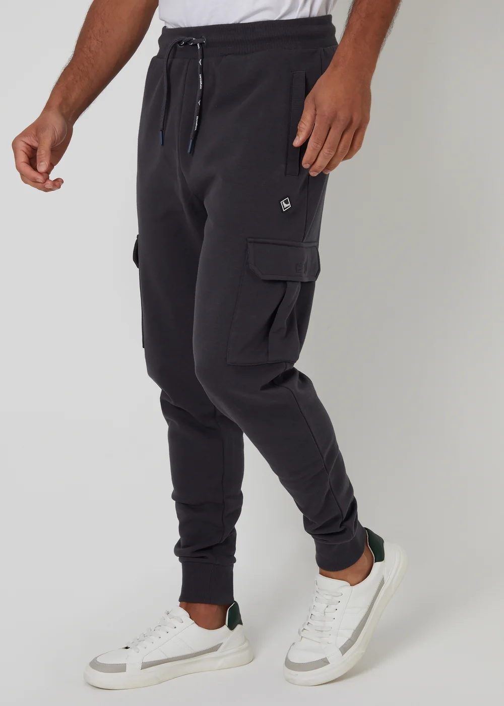 Threadbare Charcoal Cargo Style Joggers - S Image 1