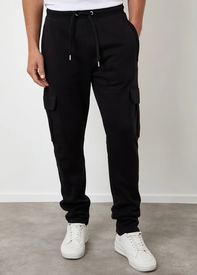 Threadbare Black Cargo Joggers