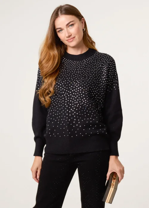 Blue Vanilla Black Diamante Jumper - L/XL Image 1