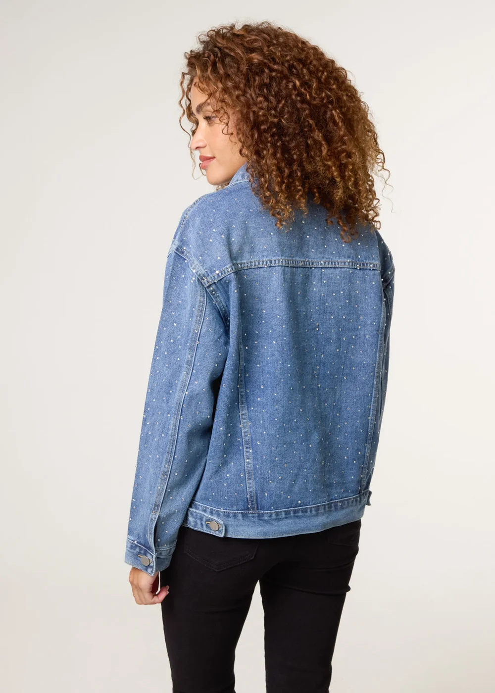 Blue Vanilla Blue Embellished Denim Jacket - S/M Image 4