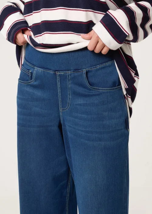 Blue Vanilla Blue Multi Stretch Wide Leg Jeans - XL Image 3