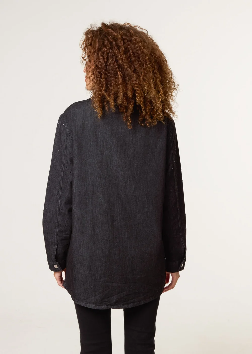Blue Vanilla Black Long Sleeved Denim Shirt - M Image 4