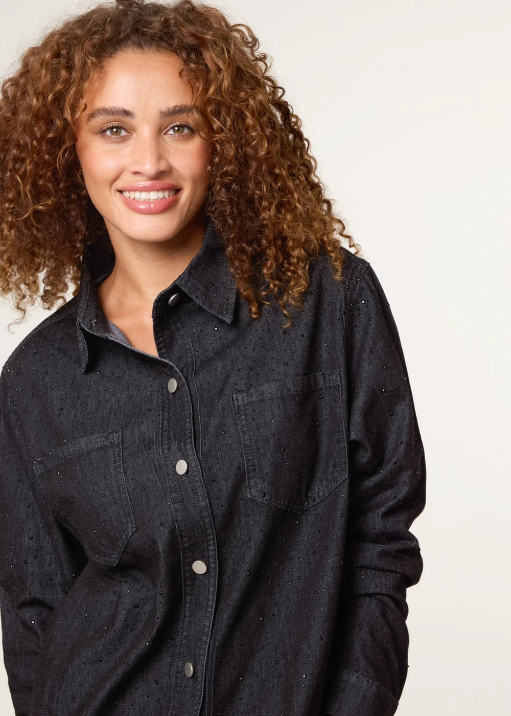 Blue Vanilla Black Long Sleeved Denim Shirt - M Image 3