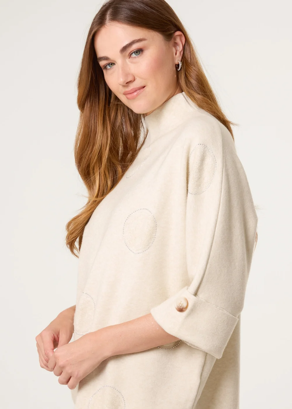 Blue Vanilla Stone Circle Rhinestone Jumper - L/XL Image 3
