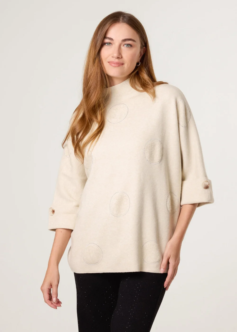Blue Vanilla Stone Circle Rhinestone Jumper - L/XL Image 1