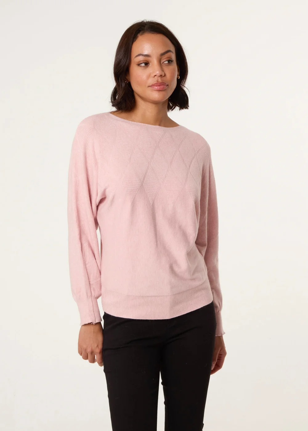 Blue Vanilla Pink Patterned Jumper - M/L Image 1