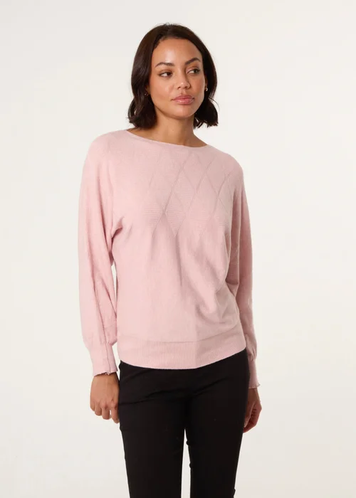 Blue Vanilla Pink Patterned Jumper - M/L Image 1