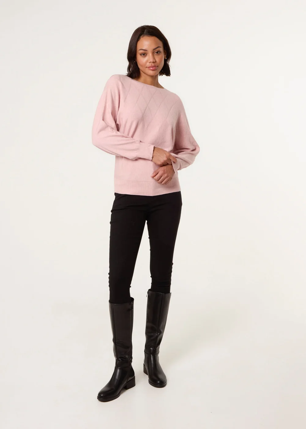 Blue Vanilla Pink Patterned Jumper - M/L Image 2