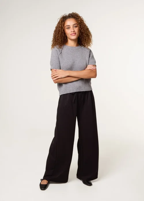Blue Vanilla Black Wide Leg Trouser - L/XL Image 1