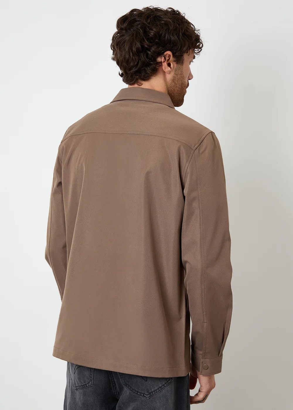 Threadbare Brown Cargo Pocket Twill Shacket - 2XL Image 2