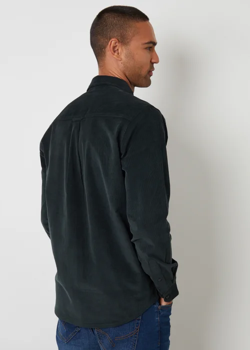 Threadbare Dark Blue Corduroy Shirt - L Image 2