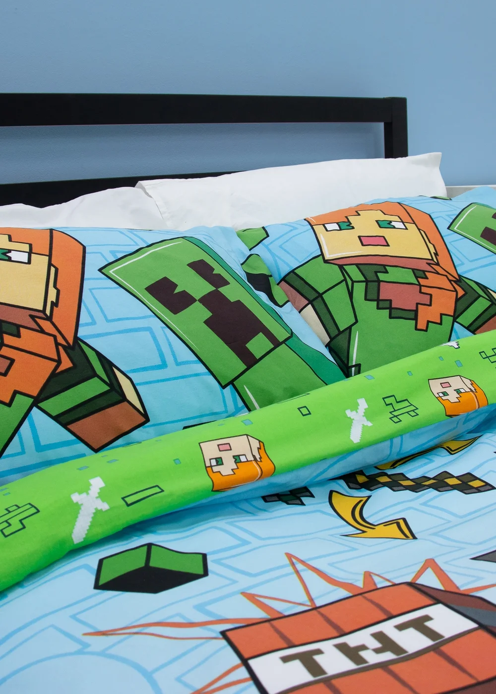Minecraft Levels Green Panel Duvet Cover - Single Image 3