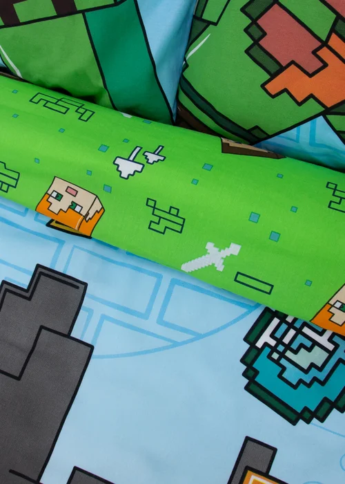 Minecraft Levels Green Panel Duvet Cover - Single Image 5