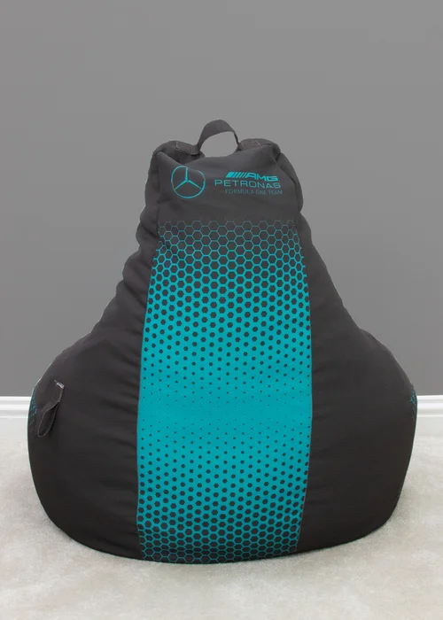 Mercedes Hexagon Blue Bean Chair - One Size Image 3