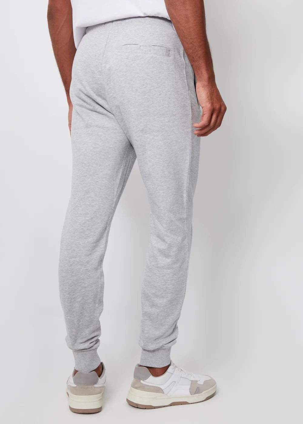 Threadbare Light Grey Cotton Blend Trifoliate Joggers - S Image 2