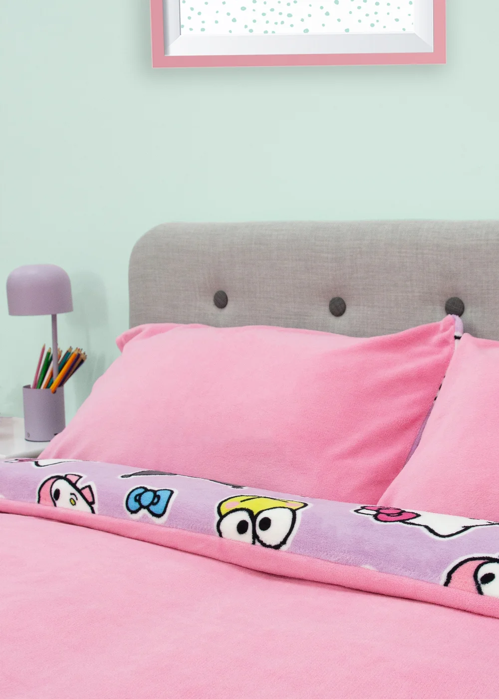Hello Kitty Chill Pink Fleece Duvet Cover Set - Single Image 3