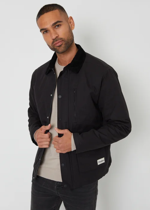 Threadbare Black Cotton Twill Lightweight Jacket - 2XL Image 1