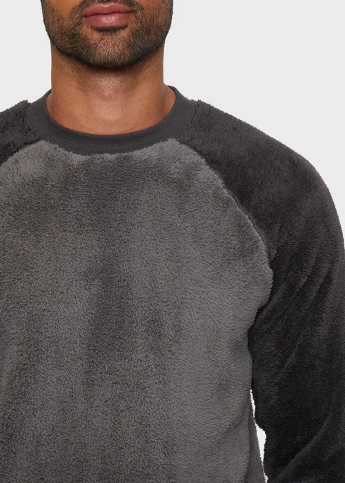 Threadbare Charcoal Borg Loungewear Set - Small Image 4